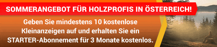 Sommerangebot für Holzprofis in Deutschland!